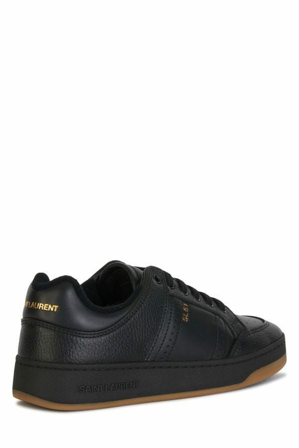 Saint Laurent Saint Laurent Men's Black Calf Leather Low Top Sneakers
