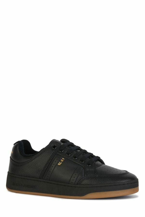 Saint Laurent Saint Laurent Men's Black Calf Leather Low Top Sneakers