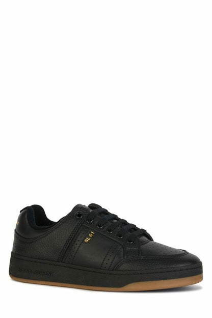 Saint Laurent Saint Laurent Men's Black Calf Leather Low Top Sneakers