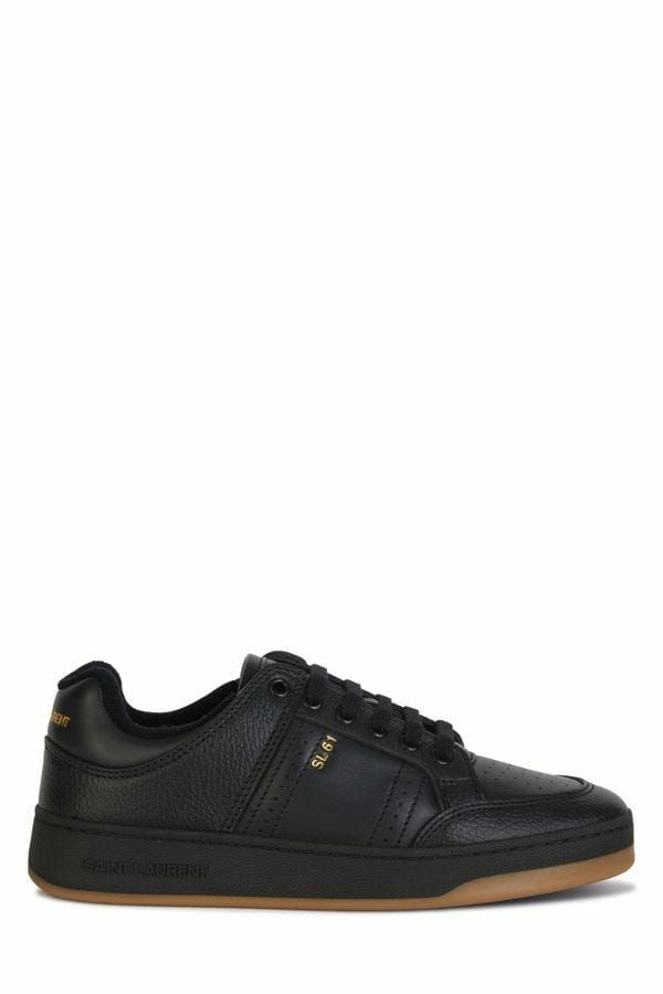 Saint Laurent Saint Laurent Men's Black Calf Leather Low Top Sneakers