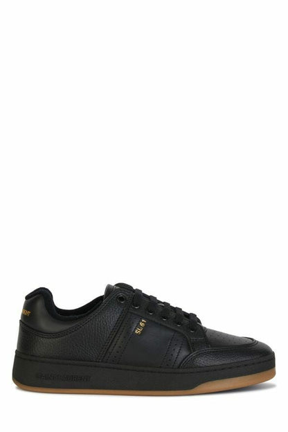 Saint Laurent Saint Laurent Men's Black Calf Leather Low Top Sneakers