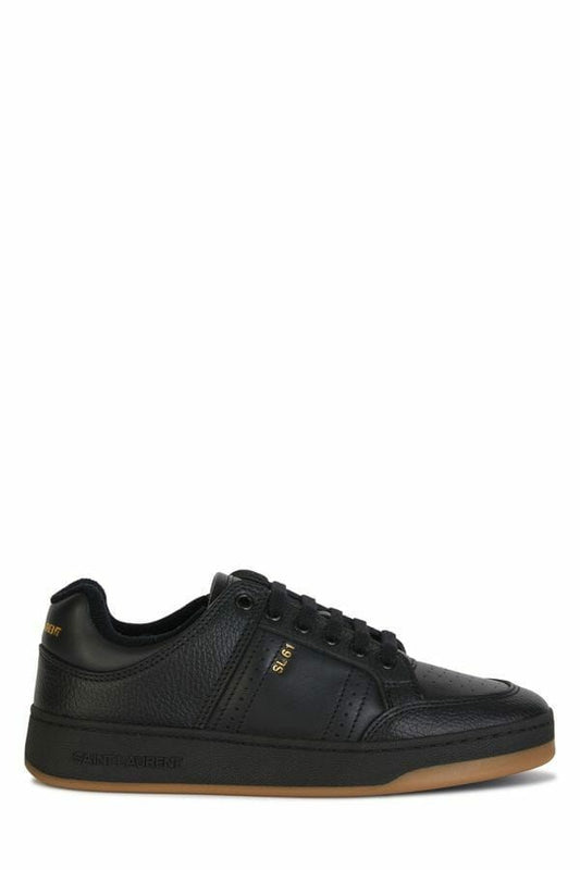 Saint Laurent Saint Laurent Men's Black Calf Leather Low Top Sneakers