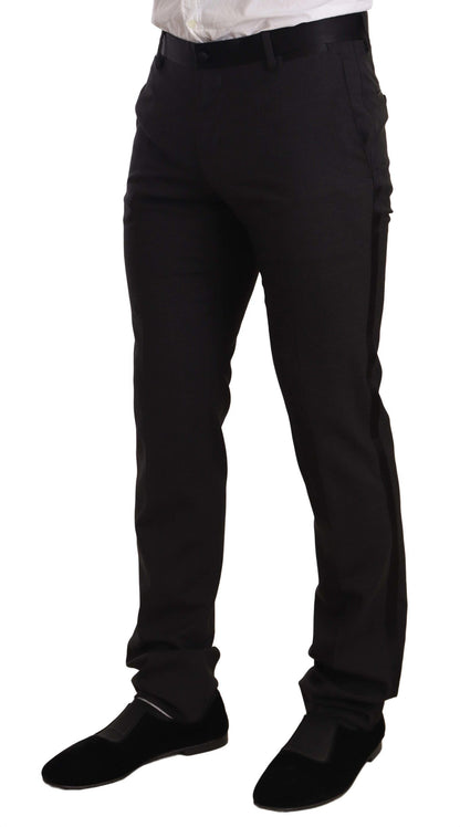 Dolce & Gabbana Men's Blue Velvet Cotton Slim Fit Smoking Suit