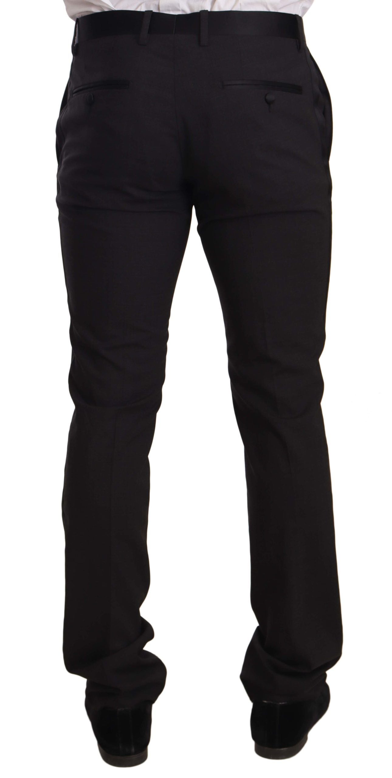 Dolce & Gabbana Men's Blue Velvet Cotton Slim Fit Smoking Suit