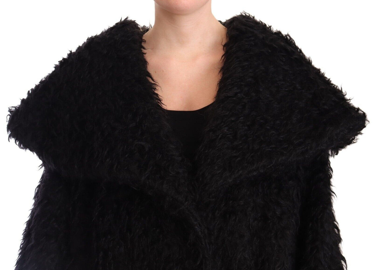 Dolce & Gabbana Women's Sleek Runway Fur Cape Trench Jacket