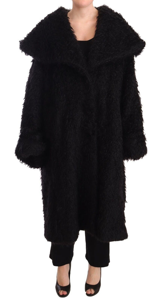 Dolce & Gabbana Women's Sleek Runway Fur Cape Trench Jacket