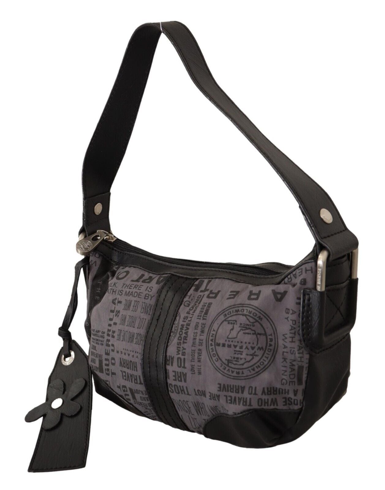 Wayfarer Grey Printed Handbag Shoulder Purse Fabric Bag