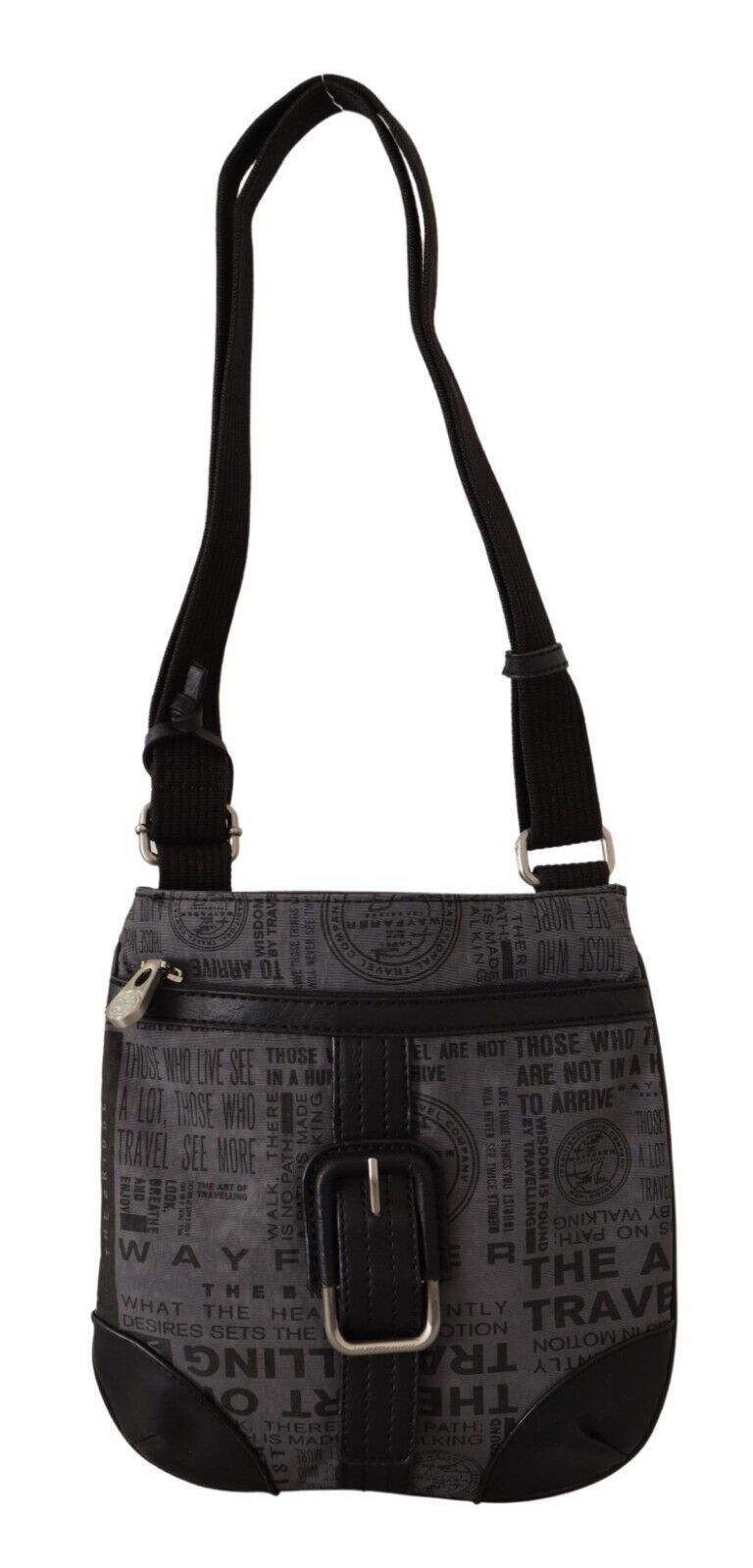 Wayfarer Gray Printed Logo Shoulder Crossbody Purse Bag