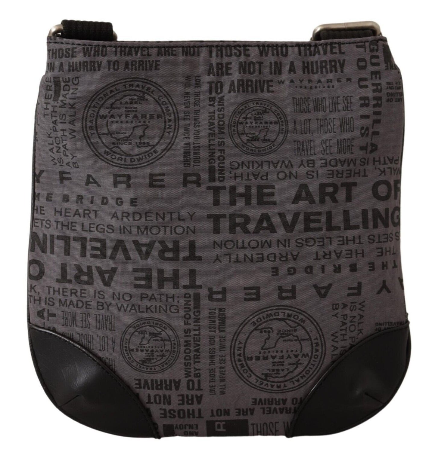 Wayfarer Gray Printed Logo Shoulder Crossbody Purse Bag