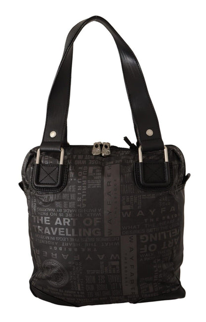 Wayfarer Black Printed Logo Shoulder Handbag Purse Bag