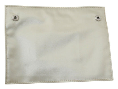 White Zippered Coin Holder Wallet