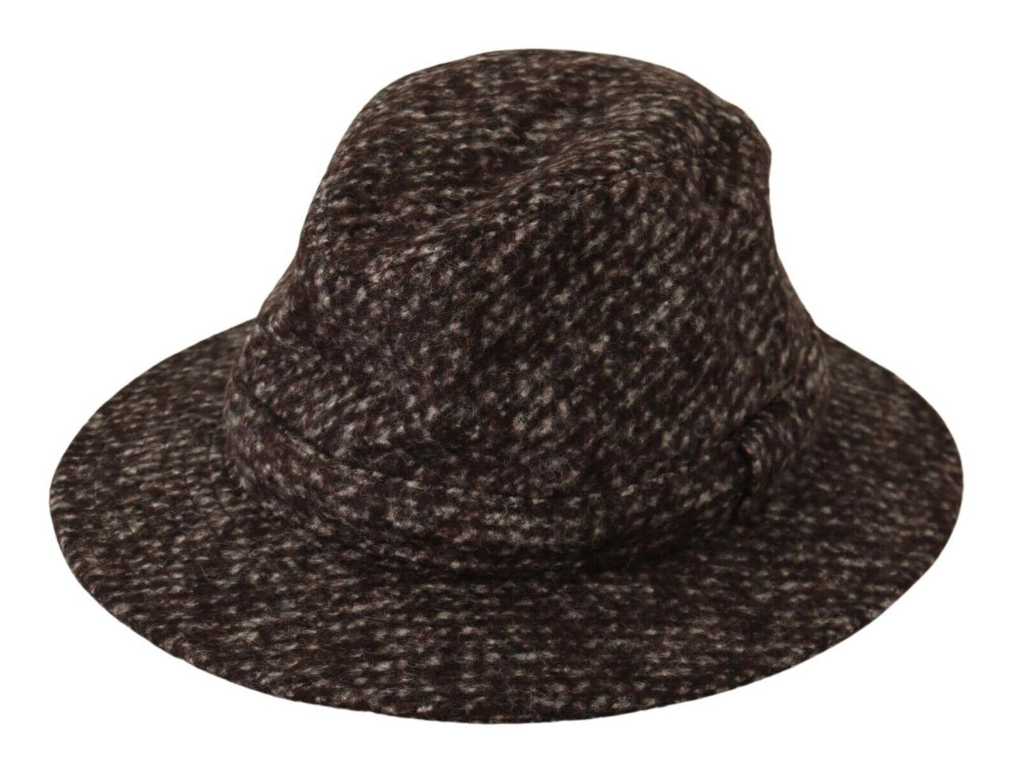 Gray Melange Blended Textured Tweed Hat