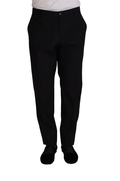 Blue Wool Silk Formal Trouser Dress Pants