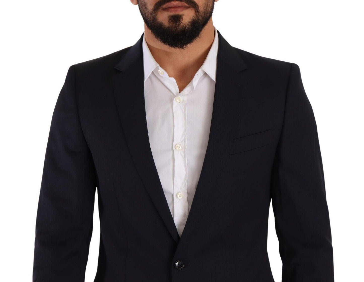 Dolce & Gabbana Men's Dark Blue Single Breasted Coat MARTINI Blazer