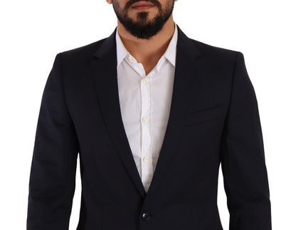 Dolce & Gabbana Men's Dark Blue Single Breasted Coat MARTINI Blazer