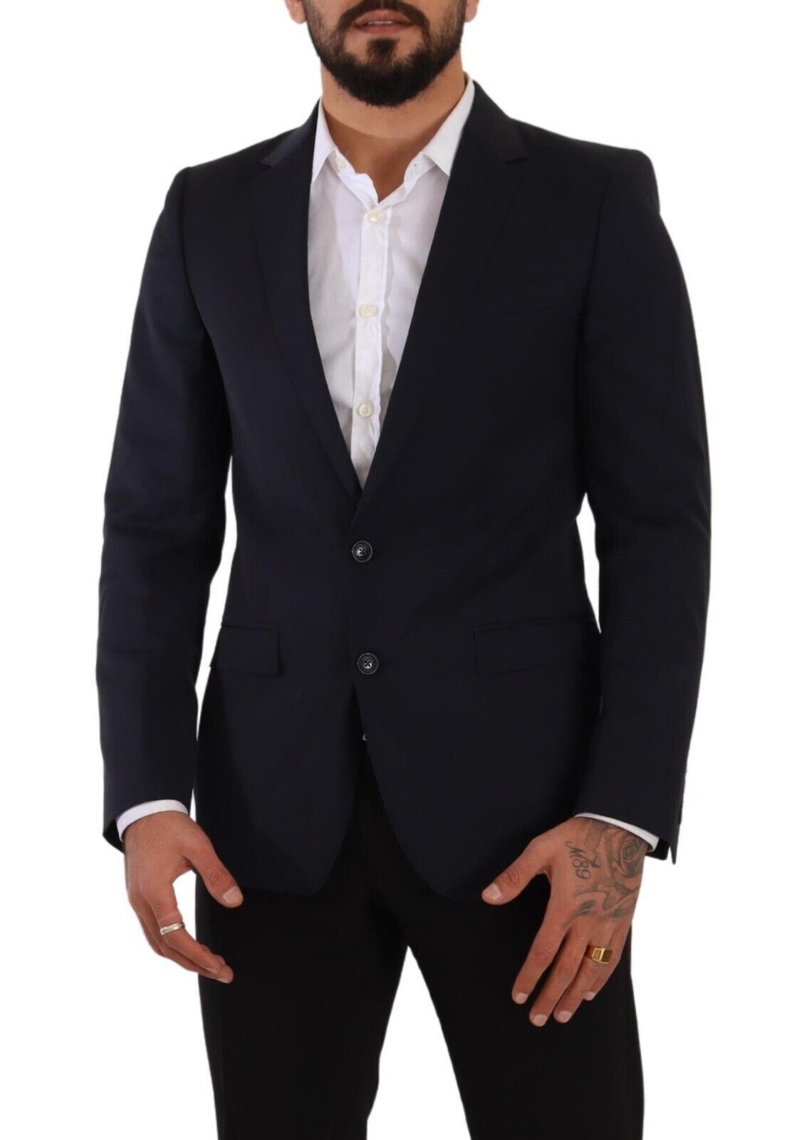 Dolce & Gabbana Men's Dark Blue Single Breasted Coat MARTINI Blazer