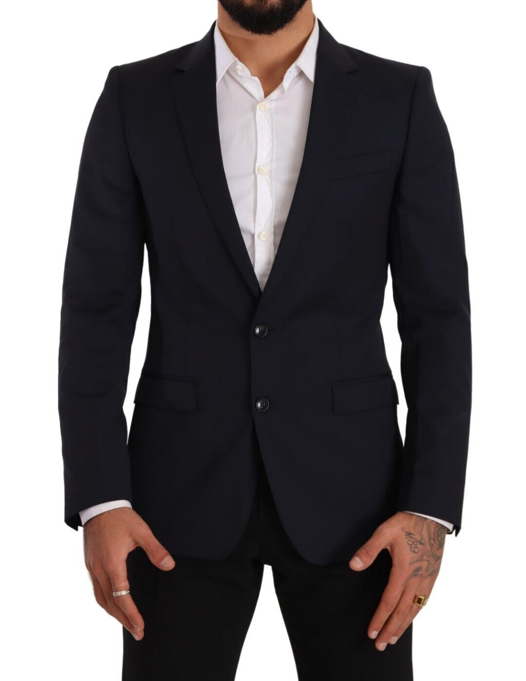 Dolce & Gabbana Men's Dark Blue Single Breasted Coat MARTINI Blazer