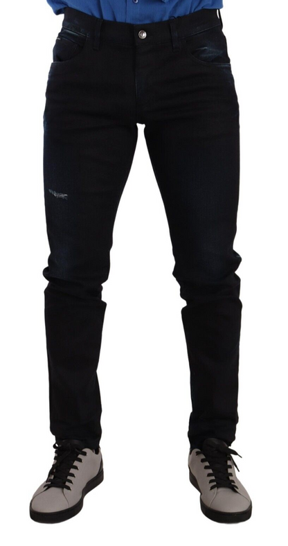 Blue Cotton Stretch Skinny Denim Trouser Jeans