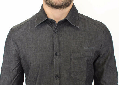 Denim Jeans Cotton Casual Gray Stretch Shirt