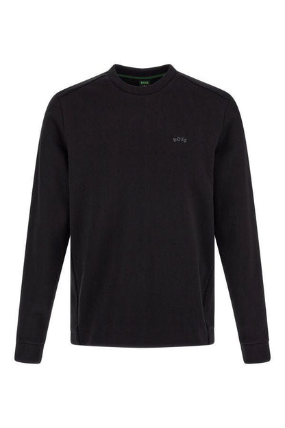 Hugo Boss Men's Black Cotton Logo Details Sweatshirt