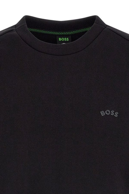 Hugo Boss Men's Black Cotton Logo Details Sweatshirt