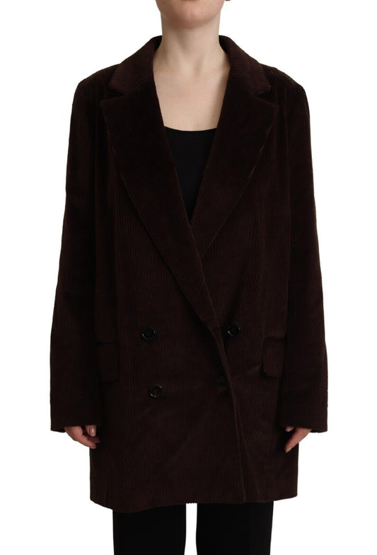 Dolce & Gabbana Women's Elegant Burgundy Double-Breasted Trench Coat
