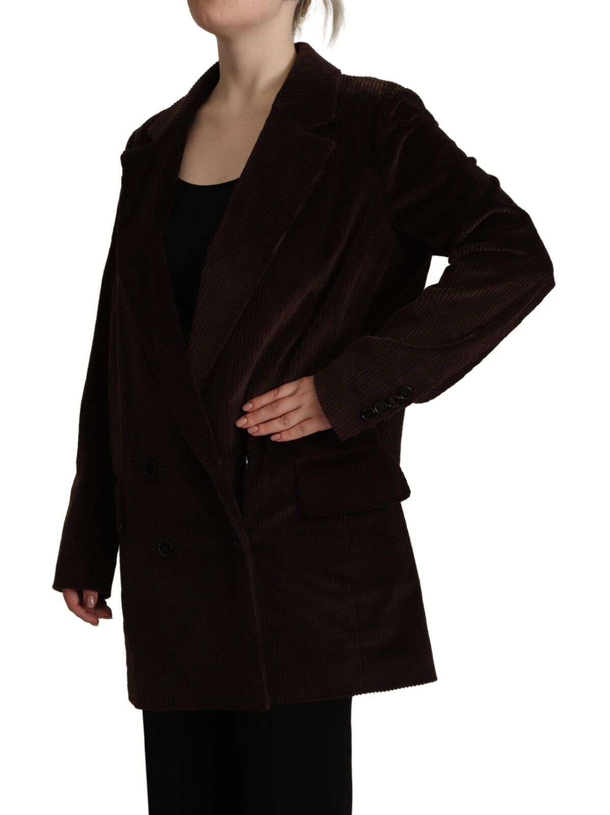 Dolce & Gabbana Women's Elegant Burgundy Double-Breasted Trench Coat