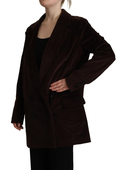 Dolce & Gabbana Women's Elegant Burgundy Double-Breasted Trench Coat