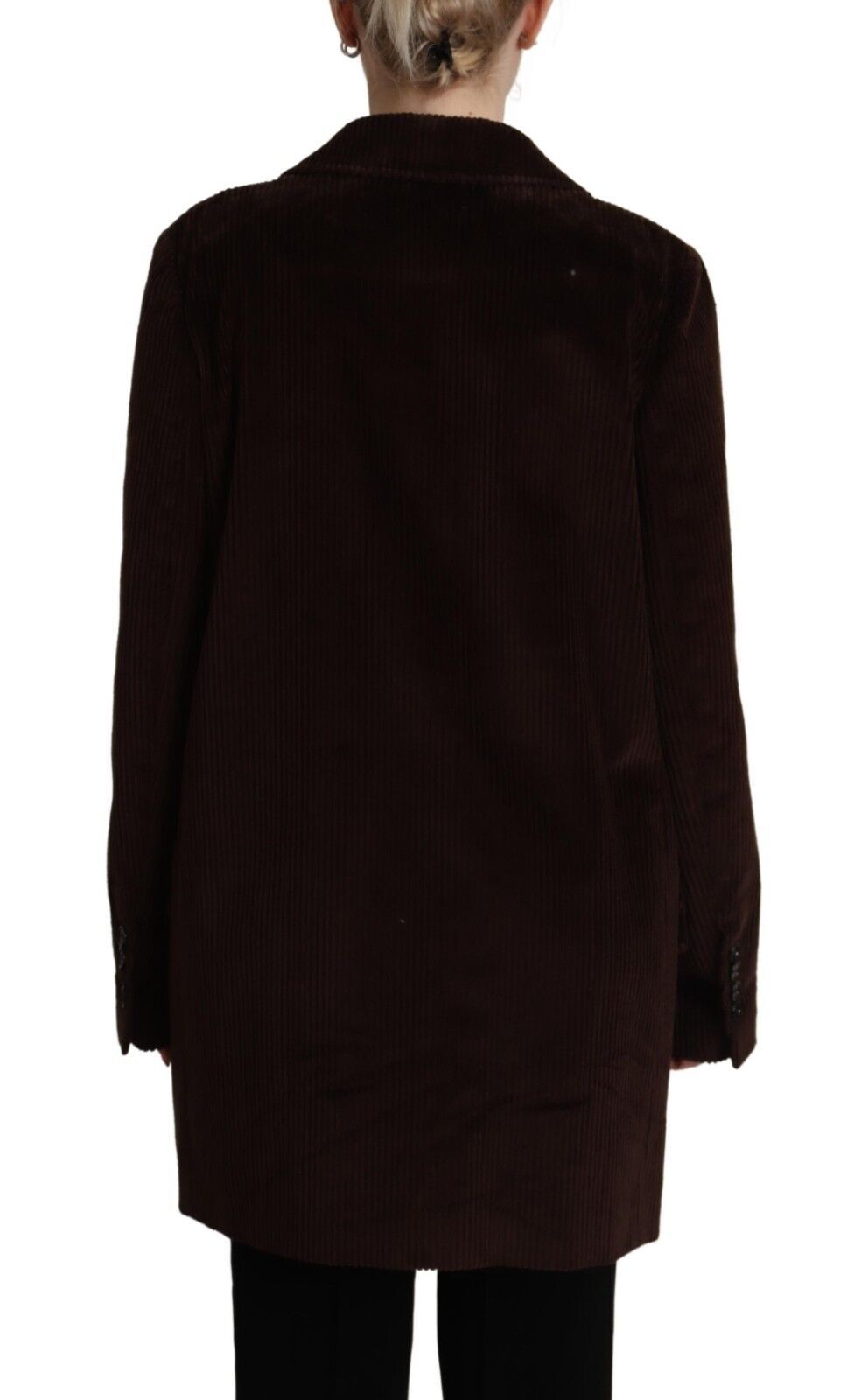 Dolce & Gabbana Women's Elegant Burgundy Double-Breasted Trench Coat