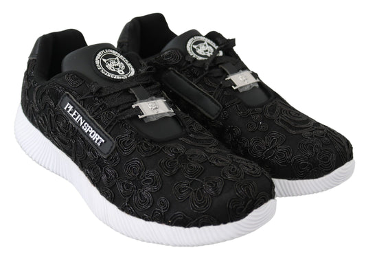 Plein Sport Women's Athletic Polyester & Rubber Sneakers - Black