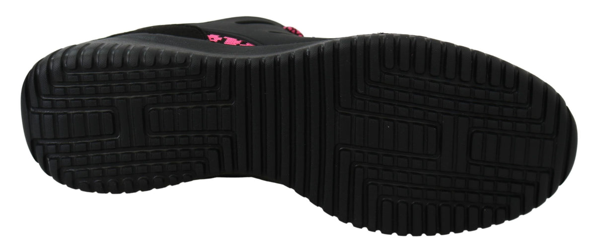 Plein Sport Women's Athletic Polyester & Rubber Sneakers - Black Pink