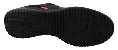 Plein Sport Women's Athletic Polyester & Rubber Sneakers - Black Pink