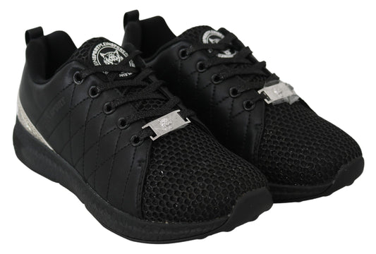 Plein Sport Women's Athletic Polyester & Rubber Sneakers - Black