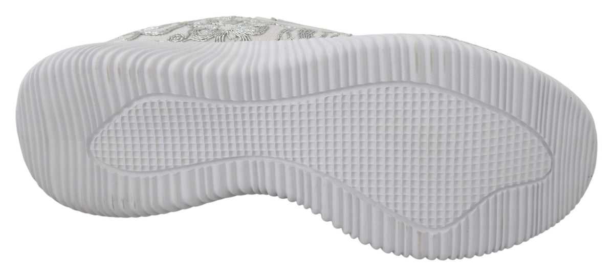Plein Sport Women's Athletic Polyester & Rubber Sneakers - Silver