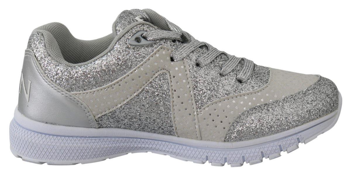 Plein Sport Women's Athletic Polyester & Rubber Sneakers - Silver