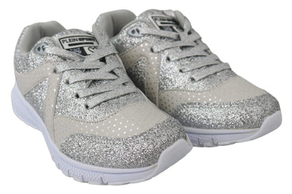 Plein Sport Women's Athletic Polyester & Rubber Sneakers - Silver