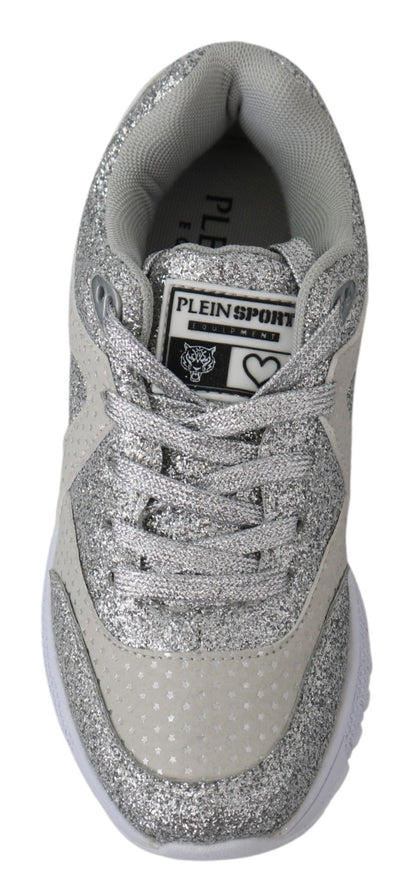 Plein Sport Women's Athletic Polyester & Rubber Sneakers - Silver