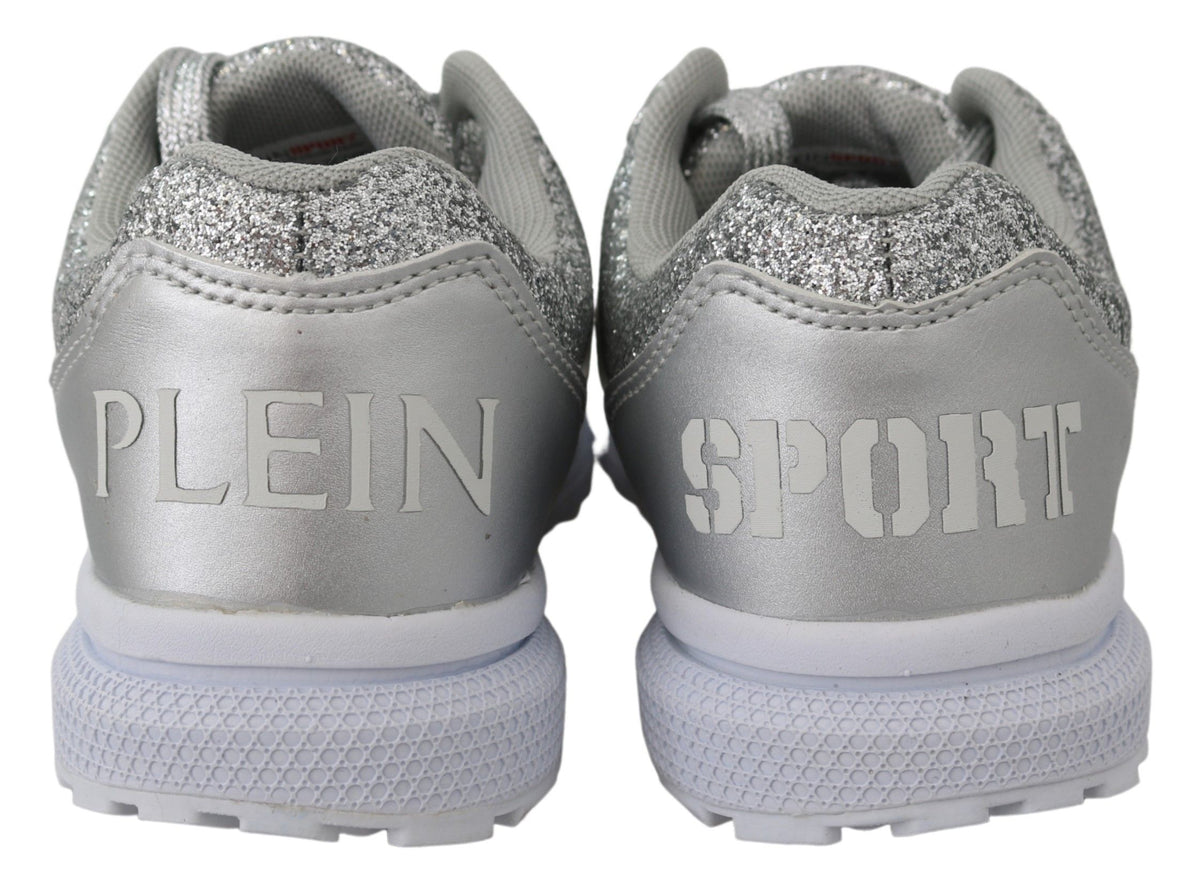 Plein Sport Women's Athletic Polyester & Rubber Sneakers - Silver