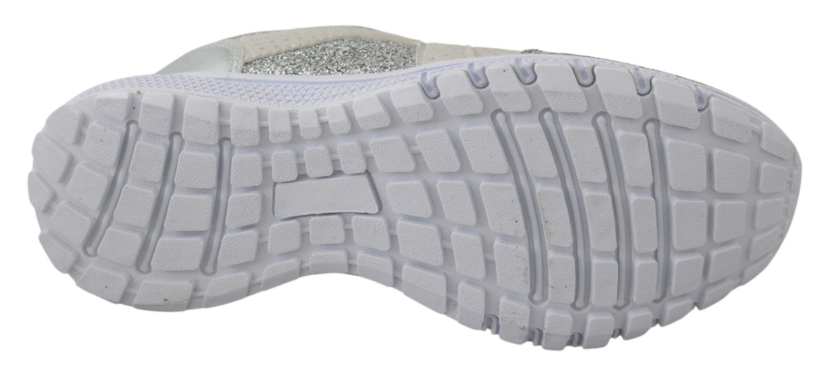 Plein Sport Women's Athletic Polyester & Rubber Sneakers - Silver