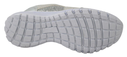 Plein Sport Women's Athletic Polyester & Rubber Sneakers - Silver