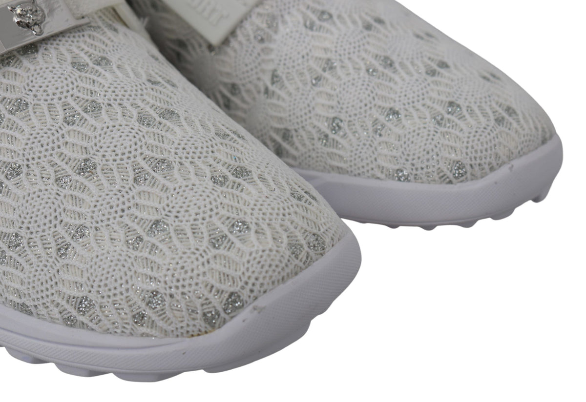 Plein Sport Women's Athletic Polyester & Rubber Sneakers - White