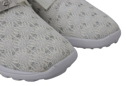 Plein Sport Women's Athletic Polyester & Rubber Sneakers - White
