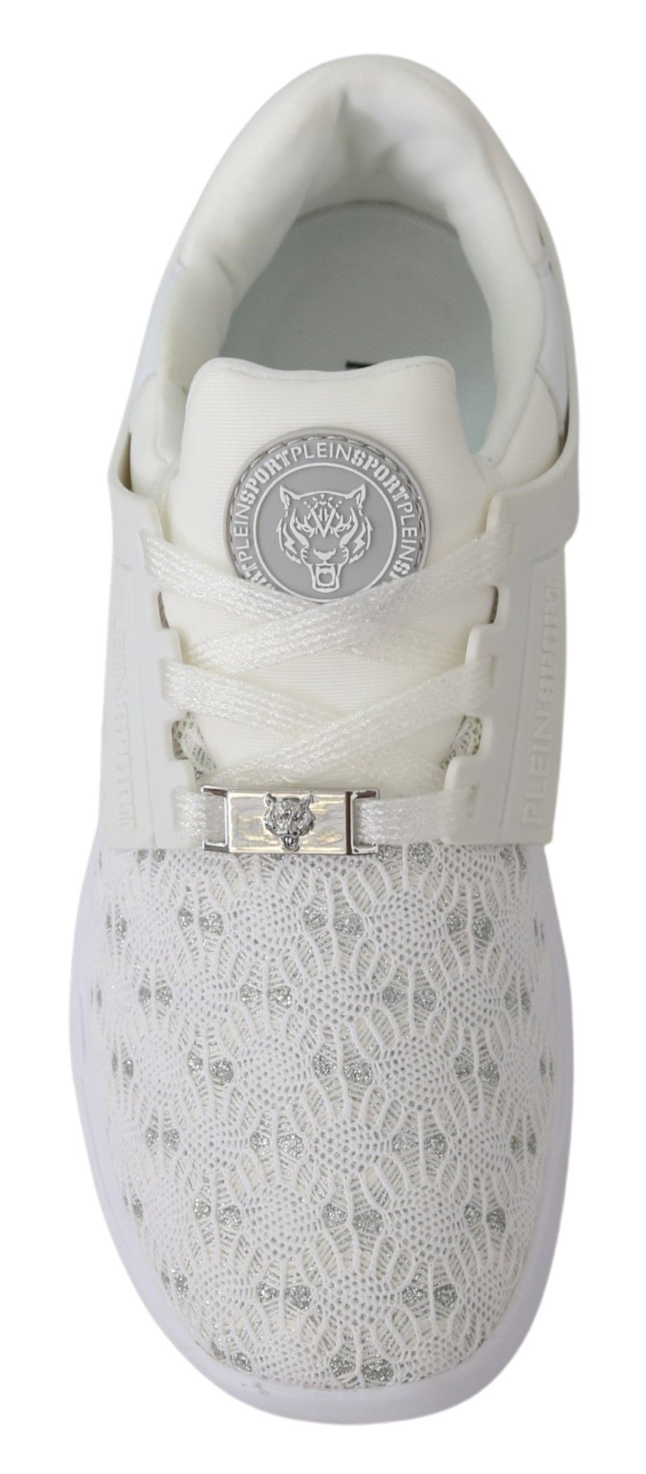 Plein Sport Women's Athletic Polyester & Rubber Sneakers - White