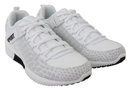 Plein Sport Men's Athletic Polyester & Rubber Sneakers - White