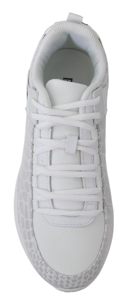 Plein Sport Men's Athletic Polyester & Rubber Sneakers - White