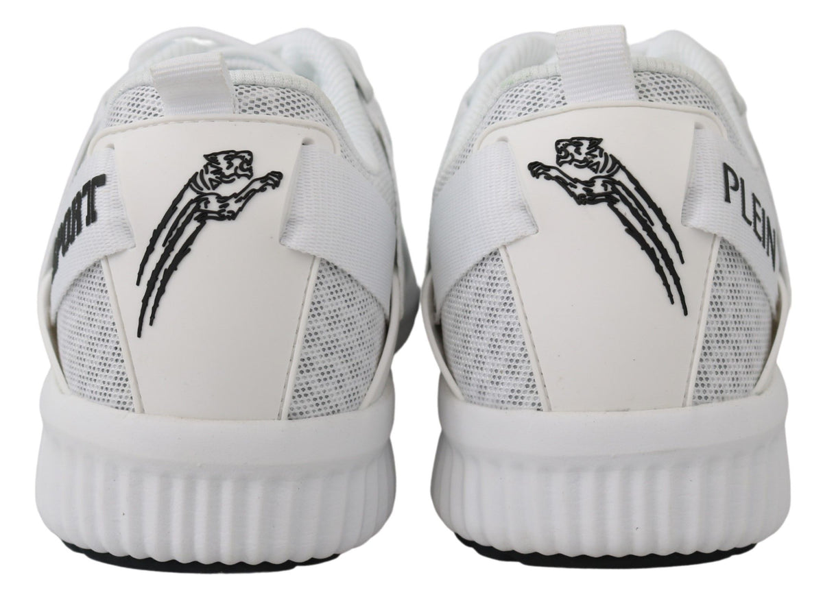 Plein Sport Men's Athletic Polyester & Rubber Sneakers - White