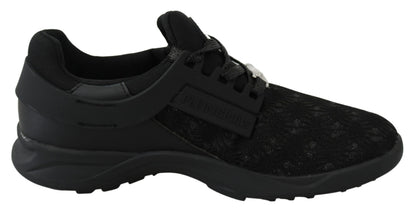 Plein Sport Women's Athletic Polyester & Rubber Sneakers - Black