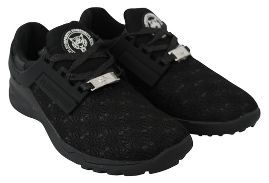 Plein Sport Women's Athletic Polyester & Rubber Sneakers - Black