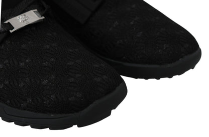 Plein Sport Women's Athletic Polyester & Rubber Sneakers - Black