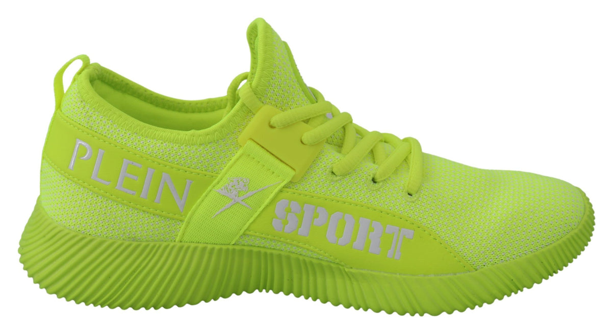 Plein Sport Men's Athletic Polyester & Rubber Sneakers - Yellow